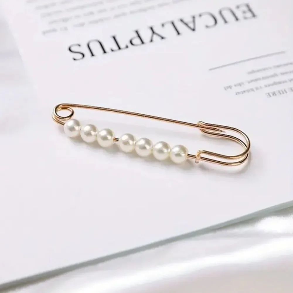 ✨🆕✨1 Pin Elegant Pearl Anti-Slip Scarf Cardigan Buckle Brooch✨in Gold & Silver✨